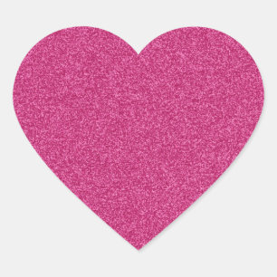 Pegatina En Forma De Corazón Hermoso efecto purpurina rosa cálido