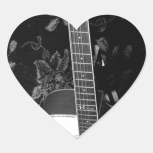 Pegatina En Forma De Corazón Hermoso Motivo Africano en Escala de Grises de Gui