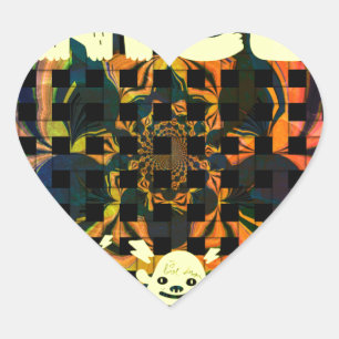 Pegatina En Forma De Corazón Hermoso y encantador texto de buen día vector
