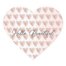 Hermosos corazones rosados