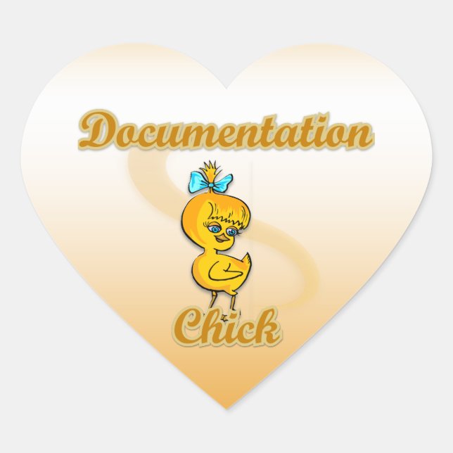 Pegatina En Forma De Corazón Herramienta de documentación (Anverso)