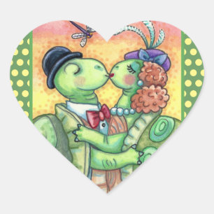 PEGATINA EN FORMA DE CORAZÓN HIDROMASAJE DE TORTUGAS, TARPÓN CUTIDO VALENTINA