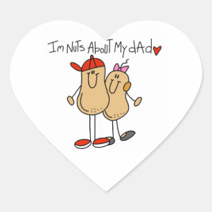Pegatina En Forma De Corazón Hija - Camisetas y regalos locos por mi papá