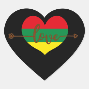 Pegatina En Forma De Corazón historia negra mes amor corazón