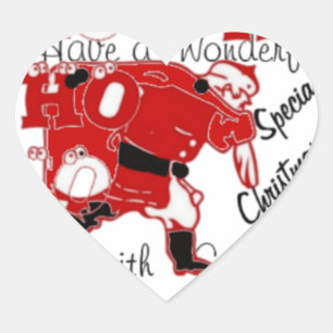 Pegatina En Forma De Corazón HOHOHOHO Tiene Navidades maravillosos con gratitud