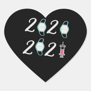 Pegatina En Forma De Corazón Hola 2021 Adiós 2020 - Finalmente terminó