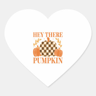 Pegatina En Forma De Corazón Hola, Calabaza