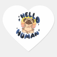 Hola perro de yoga meditador humano