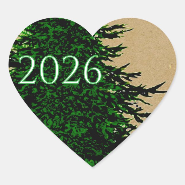 PEGATINA EN FORMA DE CORAZÓN HOLIDAY HEART (Anverso)