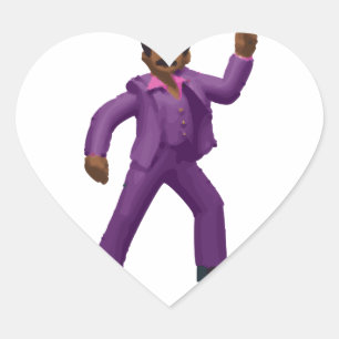 Pegatina En Forma De Corazón Hombre bailando de emoji