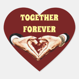 Pegatina En Forma De Corazón Hombre mujeres parejas en forma de corazón arte de