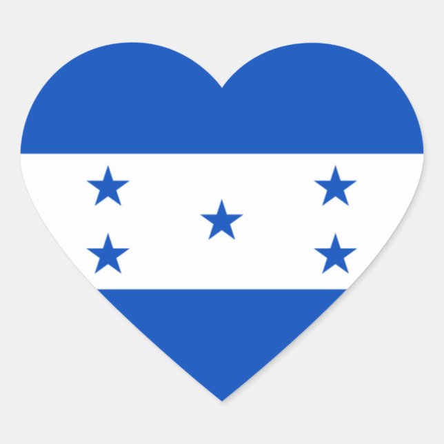 Pegatina En Forma De Corazón honduras (Anverso)
