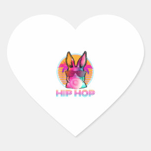 Pegatina En Forma De Corazón Hop De Hip Bungalo Con Gafas De Sol Bubblegum Eas