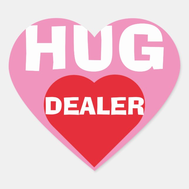Pegatina En Forma De Corazón Hug Dealer (Anverso)