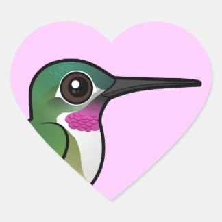 Pegatina En Forma De Corazón Hummingbird