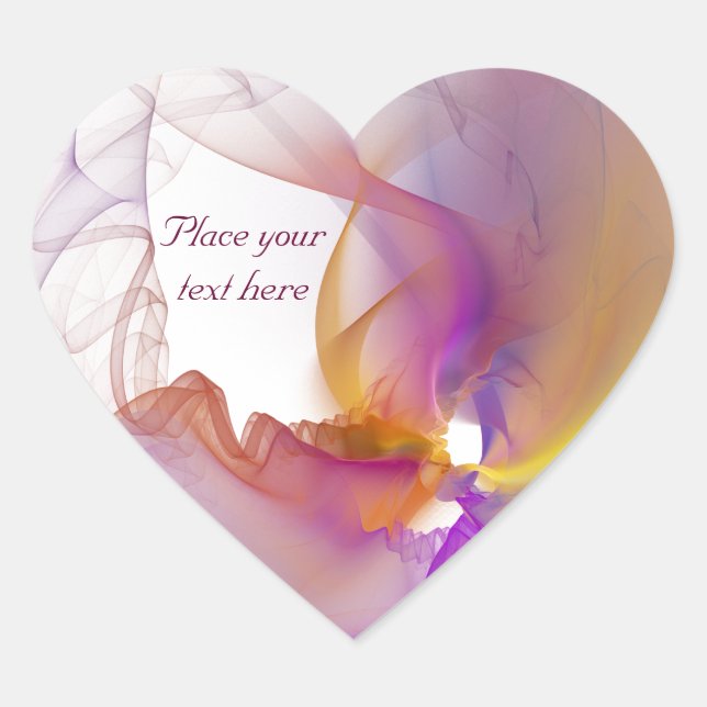 Pegatina En Forma De Corazón Humo ligero (Anverso)