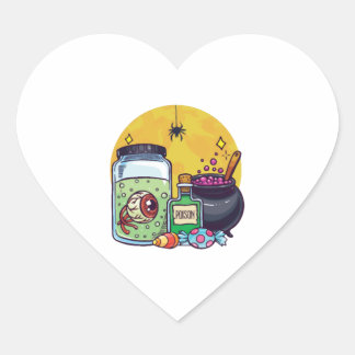 Pegatina En Forma De Corazón humor fácil de los disfraces de Halloween