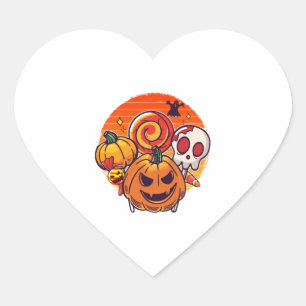 Pegatina En Forma De Corazón humor fácil de los disfraces de Halloween
