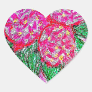Pegatina En Forma De Corazón Hydrangeas