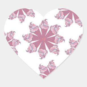 Pegatina En Forma De Corazón Ice Cream Cone Swirls