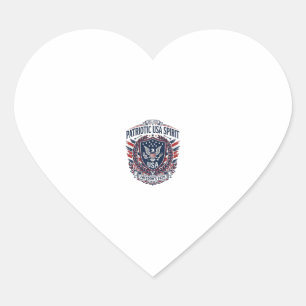 Pegatina En Forma De Corazón Iconos y Símbolos de Escudo de Libertad Patriótica