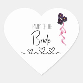 Pegatina En Forma De Corazón Identificador de invitado a la boda