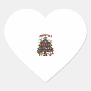 Pegatina En Forma De Corazón Identificar como bolas de corona de árbol de Navid