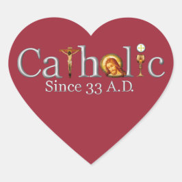 Pegatina En Forma De Corazón Iglesia Católica desde el 33 Pegatina del Corazón 