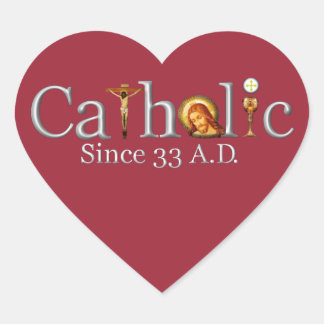 Pegatina En Forma De Corazón Iglesia Católica desde el 33 Pegatina del Corazón