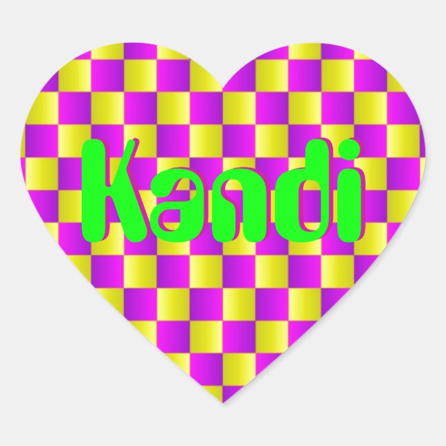 Pegatina En Forma De Corazón Ilusión óptica (Anverso)