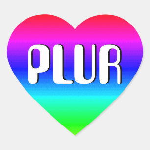 Pegatina En Forma De Corazón Ilusión óptica arcoiris
