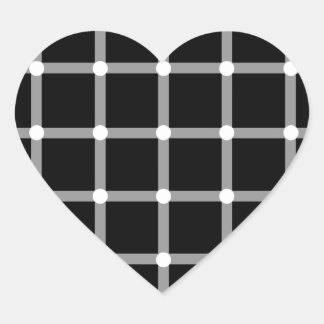 Pegatina En Forma De Corazón Ilusión óptica moderna de Guay en blanco y negro