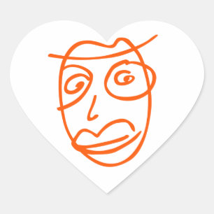 Pegatina En Forma De Corazón Ilustracion artístico ingenuo