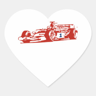 Pegatina En Forma De Corazón Ilustracion Guay de Carreras automática