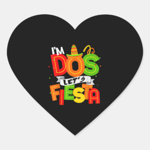 Pegatina En Forma De Corazón Im Dos Taco Dos Días Dos Regalos De Cumpleaños Niñ