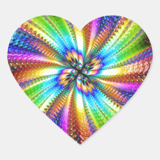 Pegatina En Forma De Corazón imagem florescente em estrela