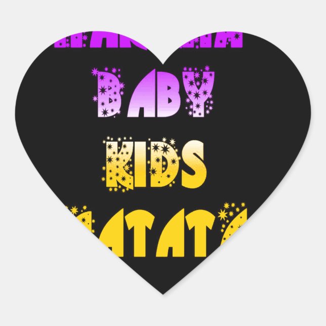 Pegatina En Forma De Corazón Impresión artística Hakuna Matata (Anverso)