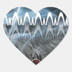 Pegatina En Forma De Corazón Impresión de arte abstracto impresionante