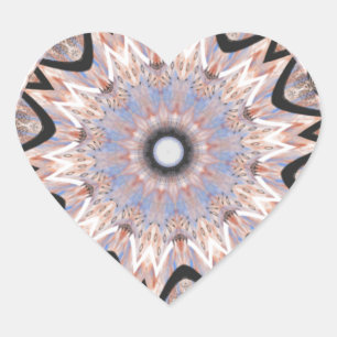 Pegatina En Forma De Corazón Impresión de arte de remolino africano