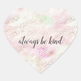 Pegatina En Forma De Corazón Impresión de leopardo de la menta dorada Girly Pin