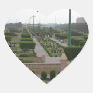 Pegatina En Forma De Corazón Impresión de paisaje escénico del parque Benazir