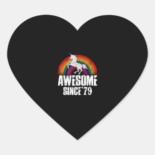 Pegatina En Forma De Corazón Impresionante desde 79 Unicorn Vintage Funny Birth