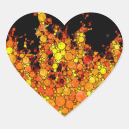 Pegatina En Forma De Corazón Incendios en negro de Guay