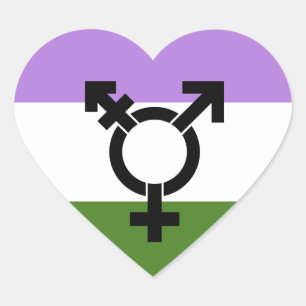Pegatina En Forma De Corazón Indicador de orgullo de género