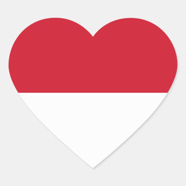 Pegatina En Forma De Corazón indonesia (Anverso)