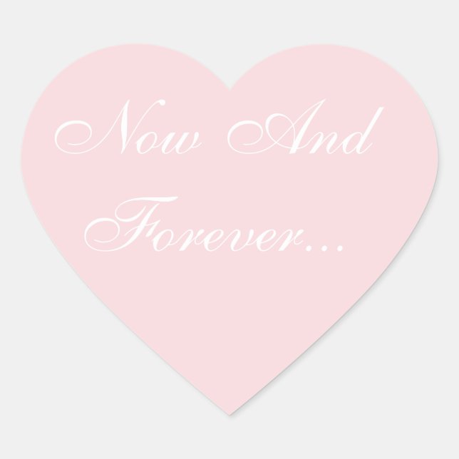 Pegatina En Forma De Corazón Invitación de boda rosa pálido (Anverso)