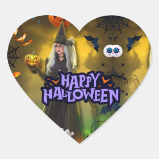 Pegatina En Forma De Corazón Invitación de cumpleaños de Halloween Espeluznante