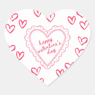 Pegatina En Forma De Corazón Invitación femenina del Día de Galentines