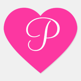 Pegatina En Forma De Corazón Invitación personalizada rosa fluorescente