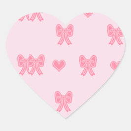 Pegatina En Forma De Corazón iPhone / iPad case Cute Pink Bows and Hearts Coque